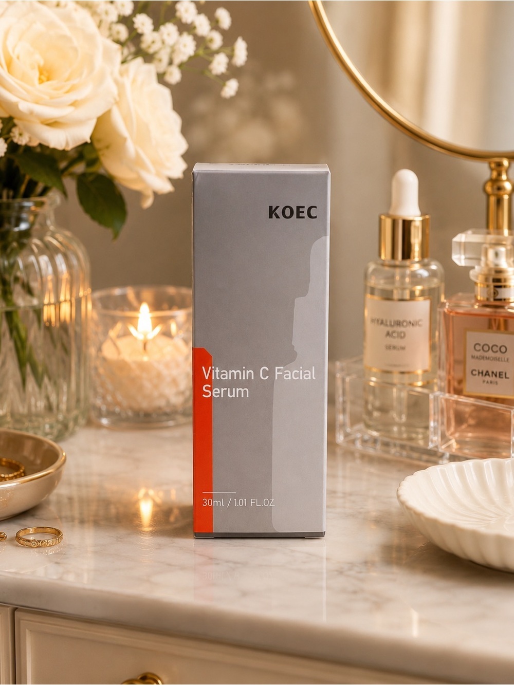 KOEC Vitamin C Facial Serum 30ml Brightening Hydrating Anti Aging